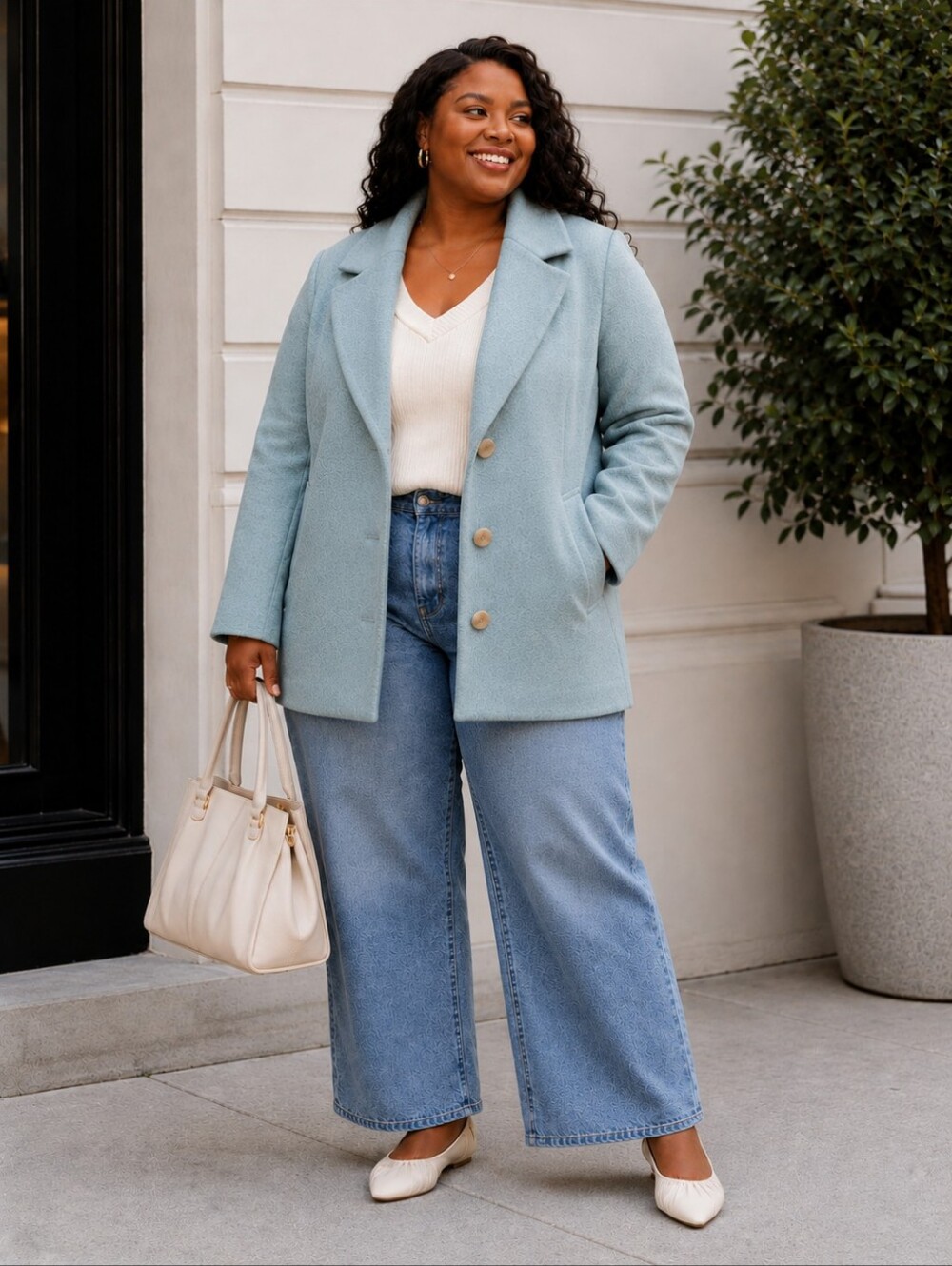 Additionelle MTL 1980 Soft Blue Pea Coat